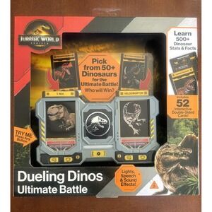 Jurassic World Rebirth Dueling Dinos Ultimate Battle Game T-Rex Velociraptor